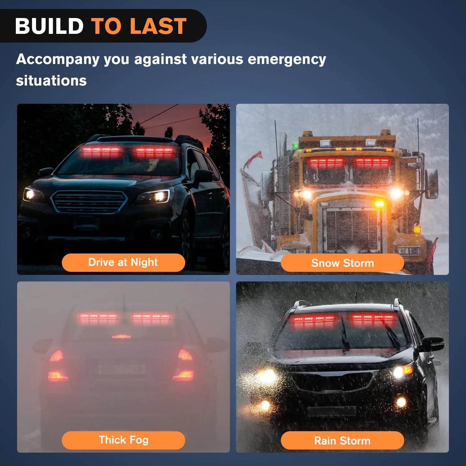 32LED Red Emergency Dash Strobe Lights with Controller Suction Cups