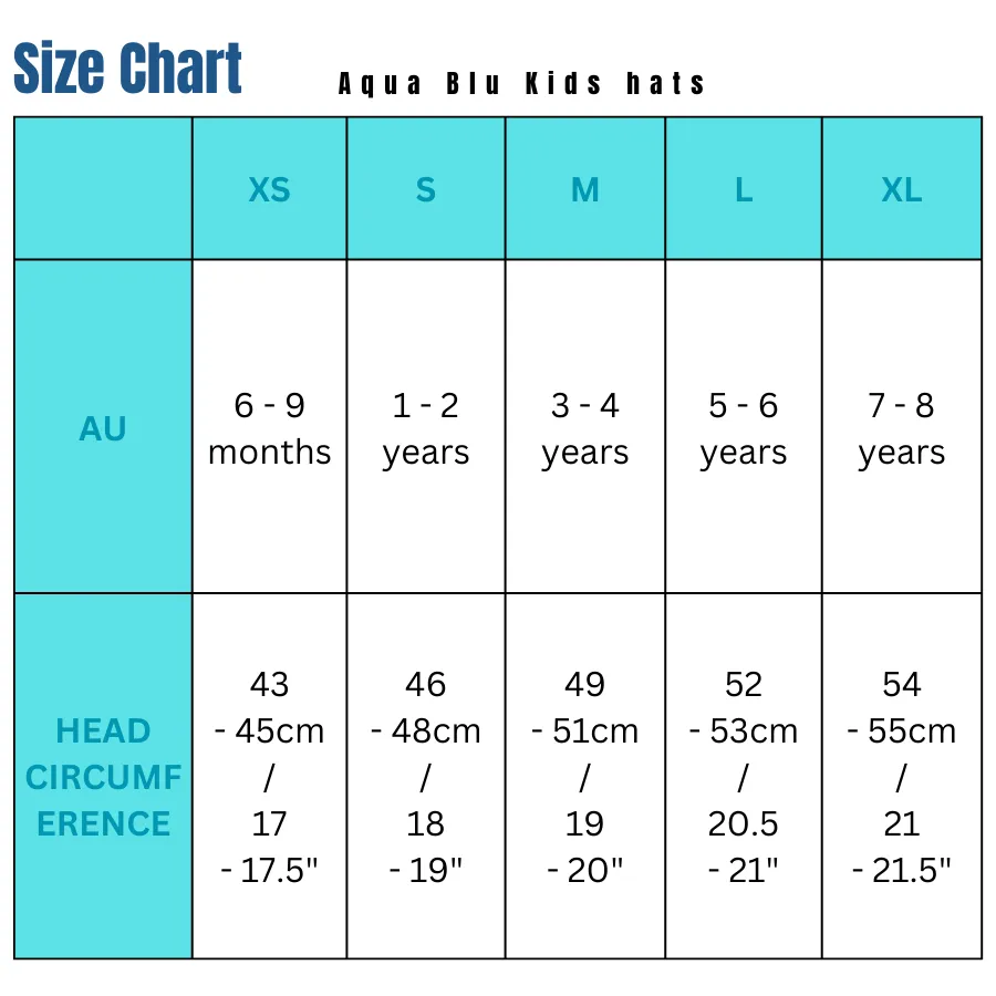 Aqua Blu Kids Sun Hat AB2415MA - Mariner