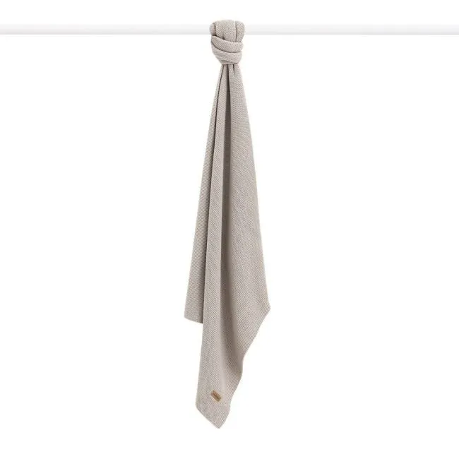 BABY COTTON BAMBOO KNITED BLANKET 80X100X1 CM PLAIN BEIGE