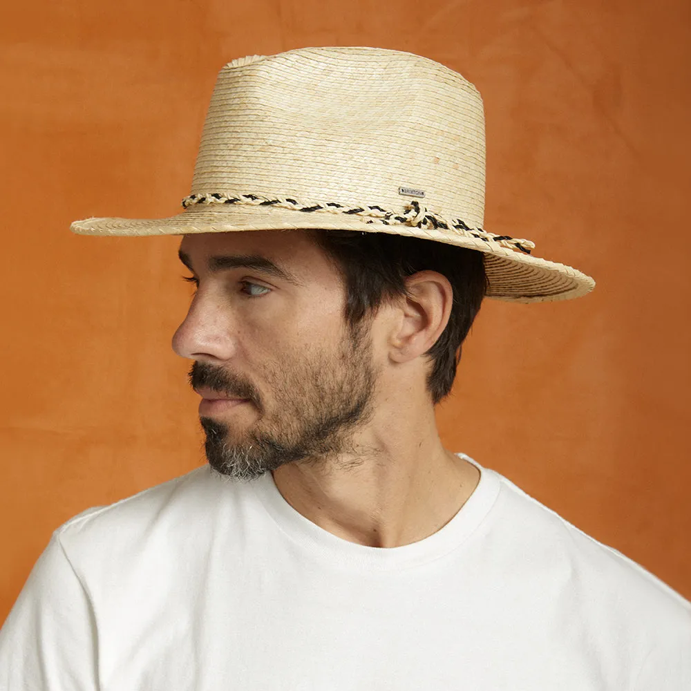 Brixton Hats Messer Western Straw Fedora Hat - Natural