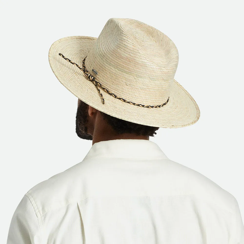Brixton Hats Messer Western Straw Fedora Hat - Natural