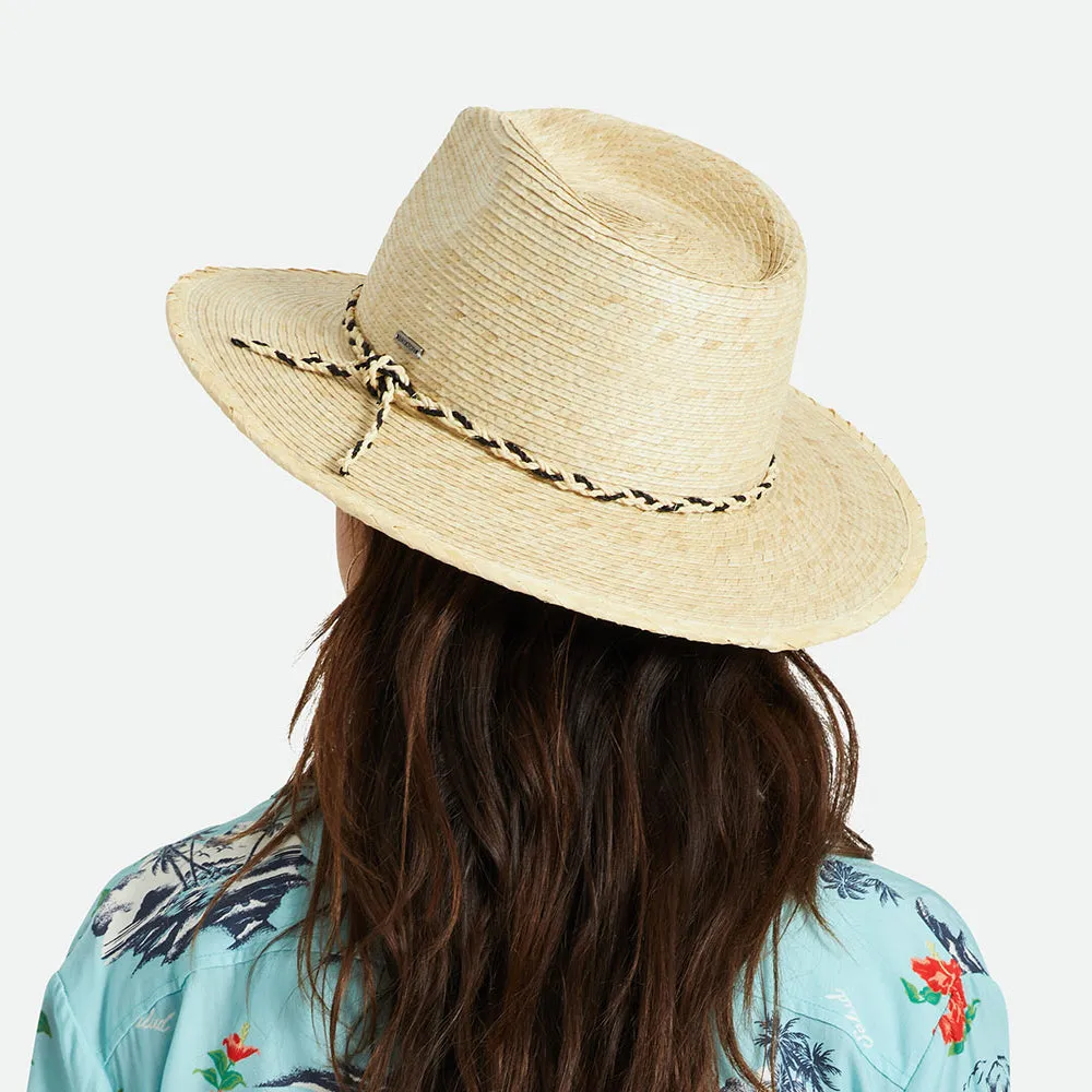 Brixton Hats Messer Western Straw Fedora Hat - Natural