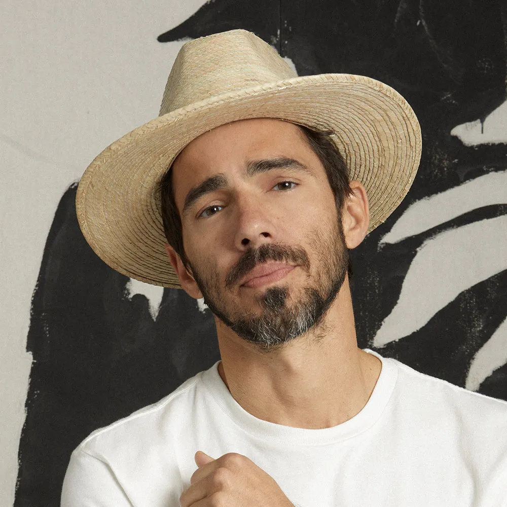 Brixton Hats Messer Western Straw Fedora Hat - Natural