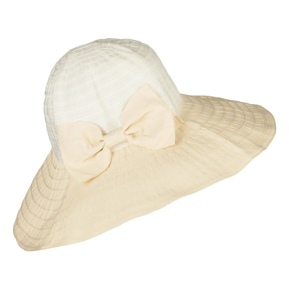 Crushable Ribbon Accent Sun Hat