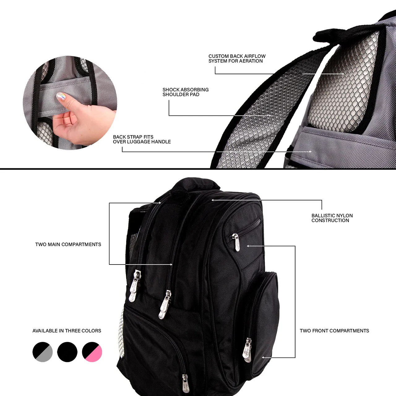 Depaul Deluxe 2-Piece Backpack and Carry-on Set