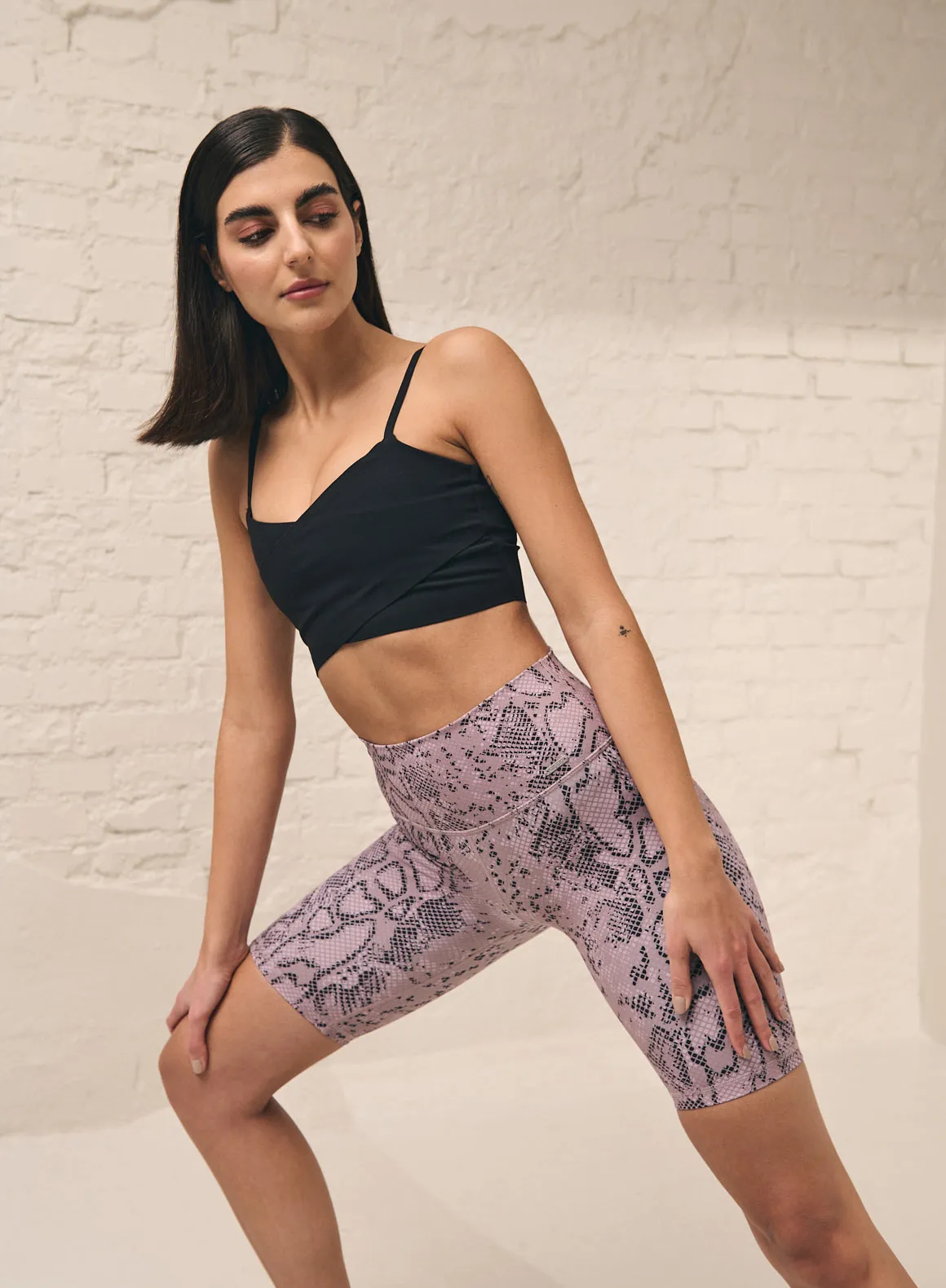 Dusty Violet Viper Biker Shorts