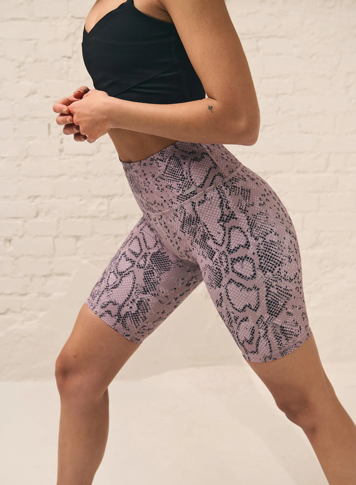 Dusty Violet Viper Biker Shorts