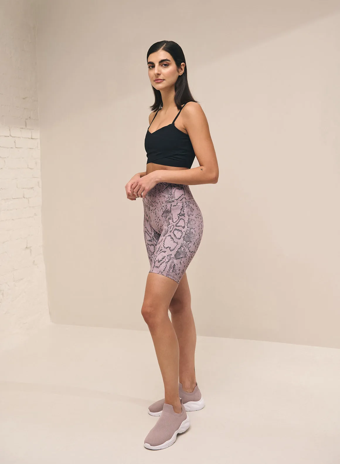 Dusty Violet Viper Biker Shorts