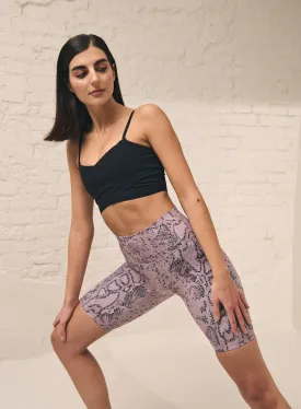 Dusty Violet Viper Biker Shorts