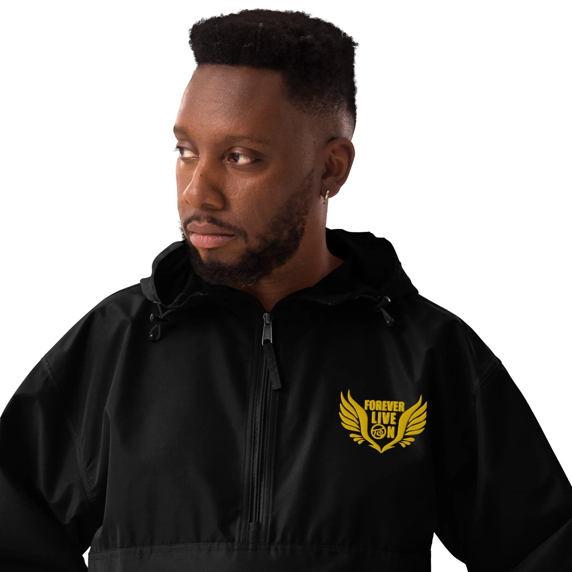 FLO Embroidered Champion Windbreaker Jacket (Gold Edition)