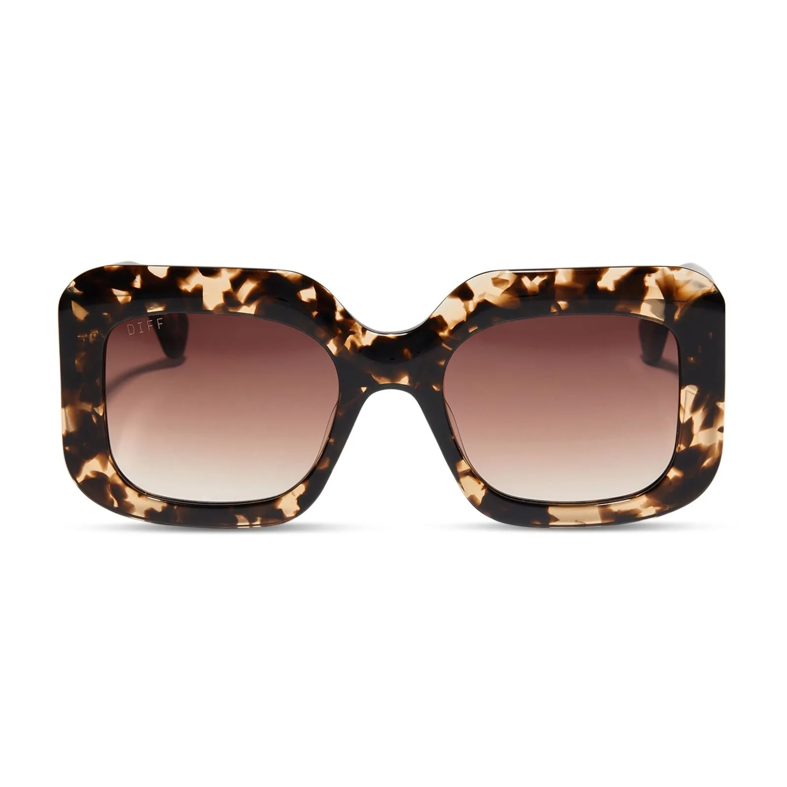 Giada Rectangle Espresso Tortoise Sunglasses