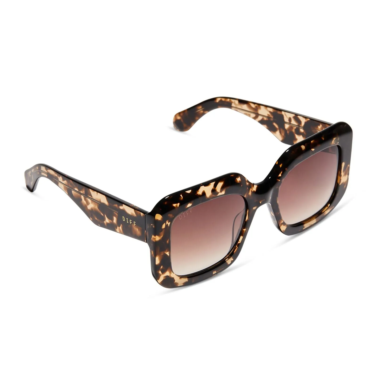 Giada Rectangle Espresso Tortoise Sunglasses