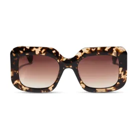 Giada Rectangle Espresso Tortoise Sunglasses