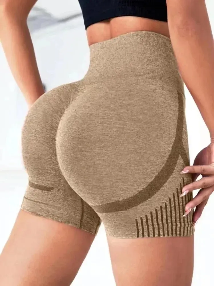 High-Waist Women’s Yoga Shorts - Spandex Workout & Fitness Shorts for Gym, Running, and Sports