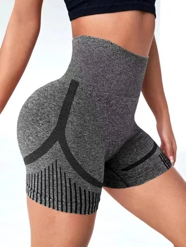 High-Waist Women’s Yoga Shorts - Spandex Workout & Fitness Shorts for Gym, Running, and Sports