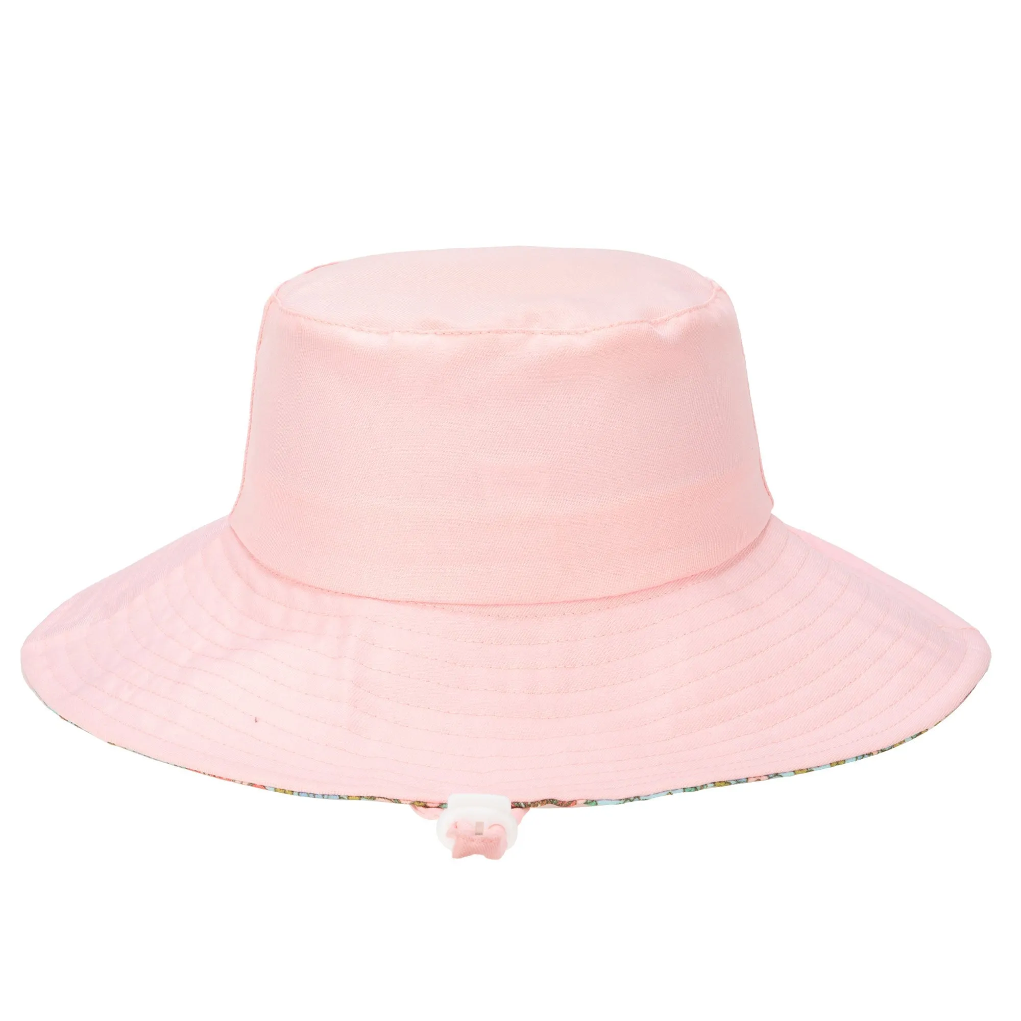Kids Floppy Bucket Hat with Floral Printed Underbrim
