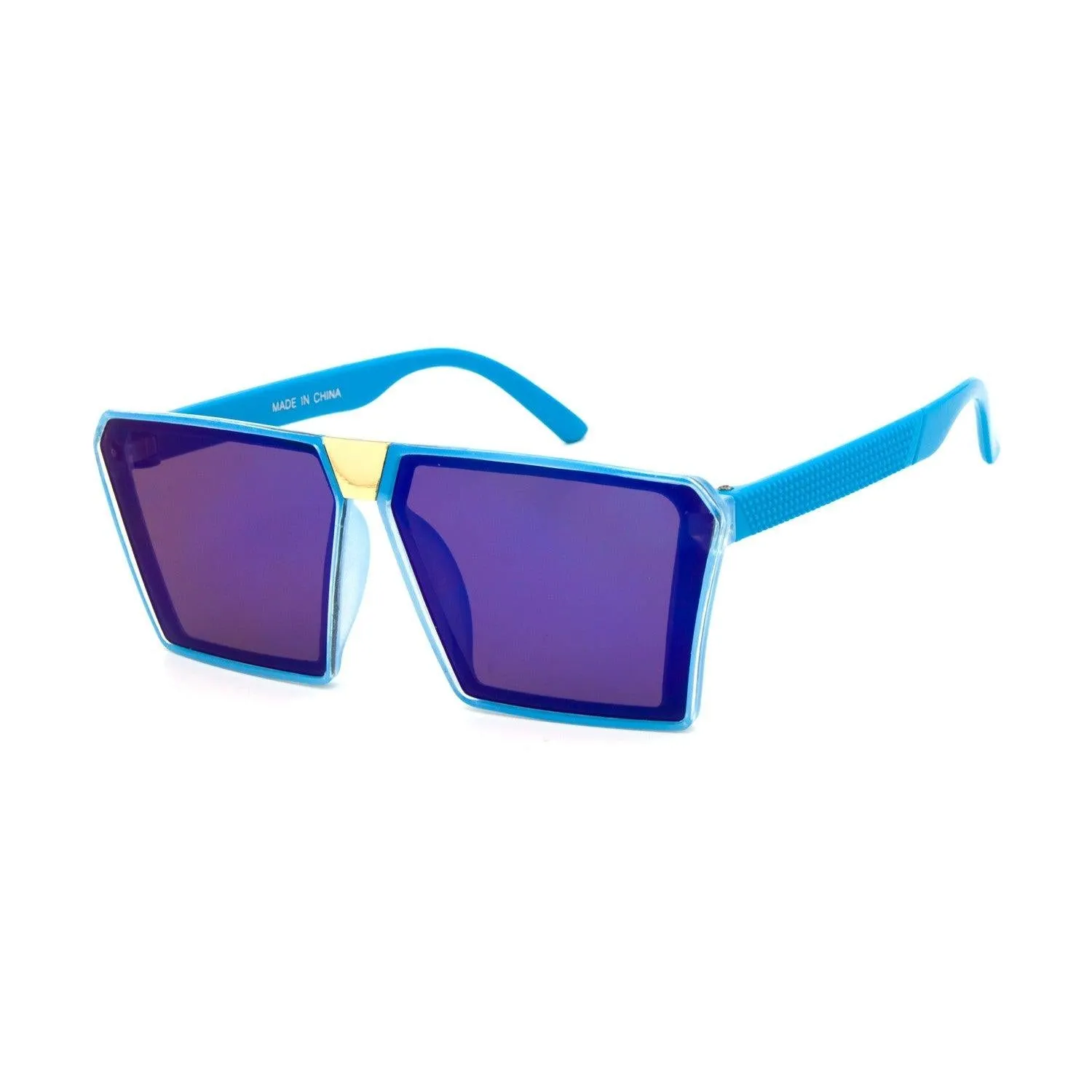 Kids Neon Oversize Square Sunglasses