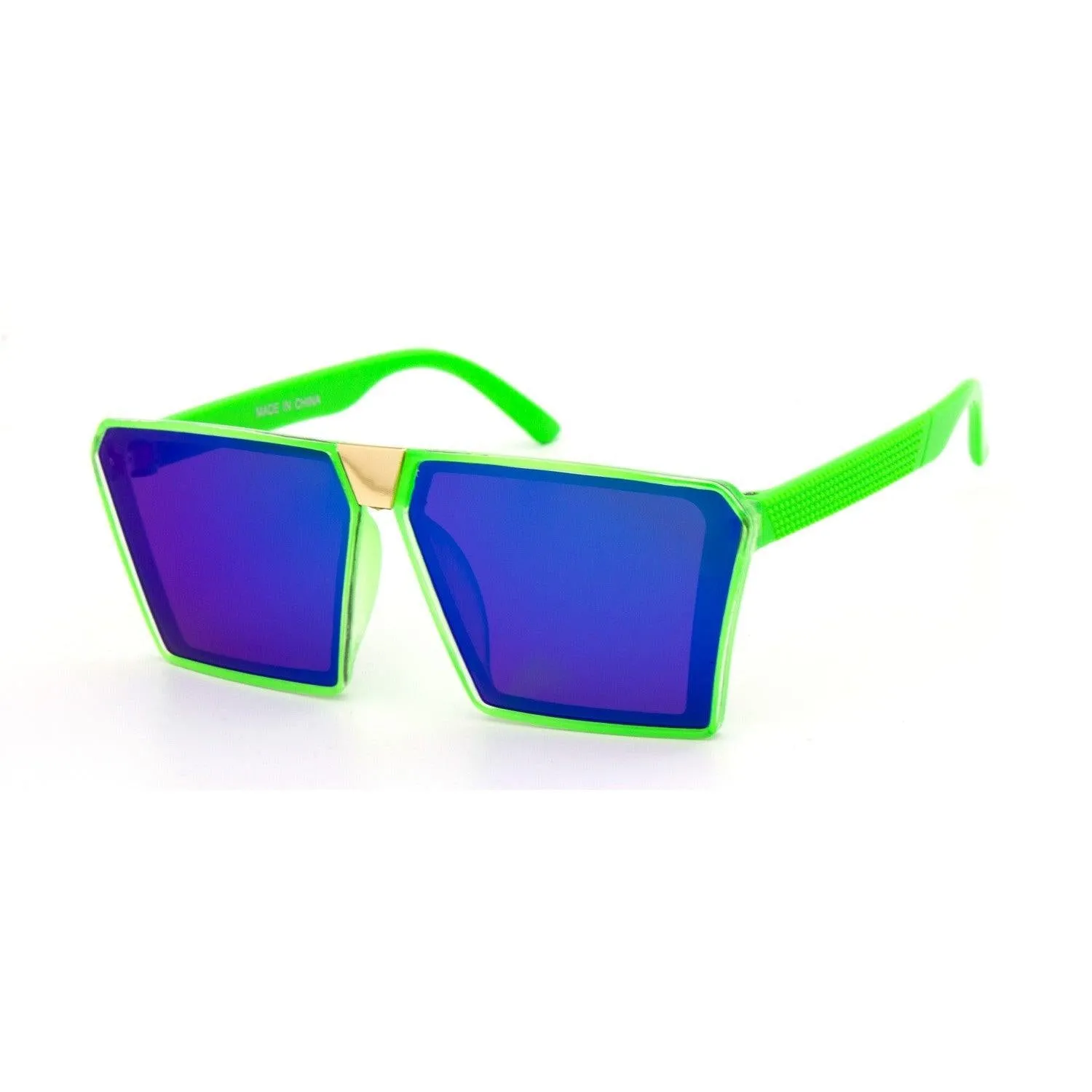 Kids Neon Oversize Square Sunglasses