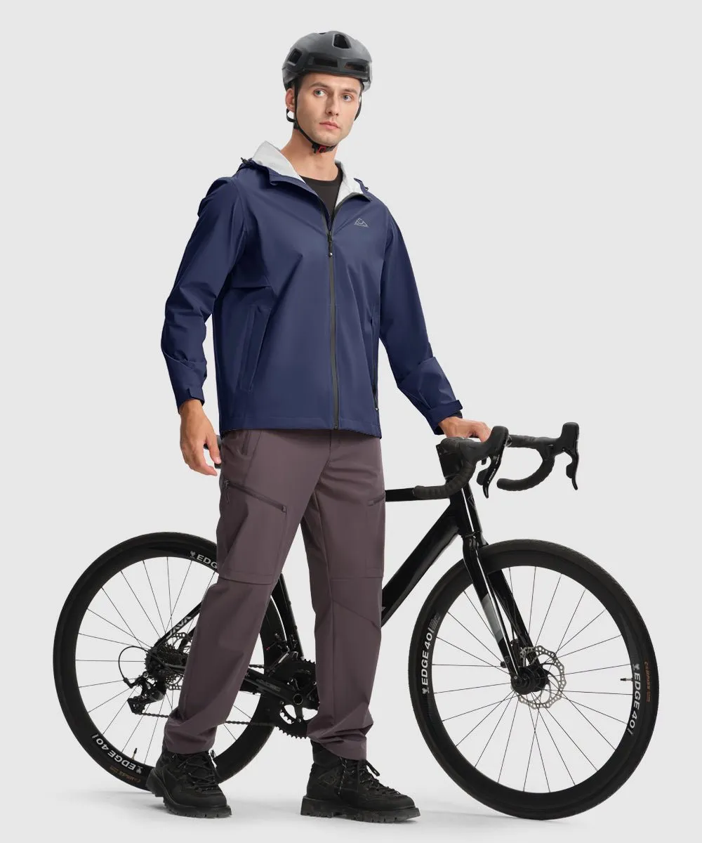 Men's Hood Cycling Bike Waterproof Raincoat