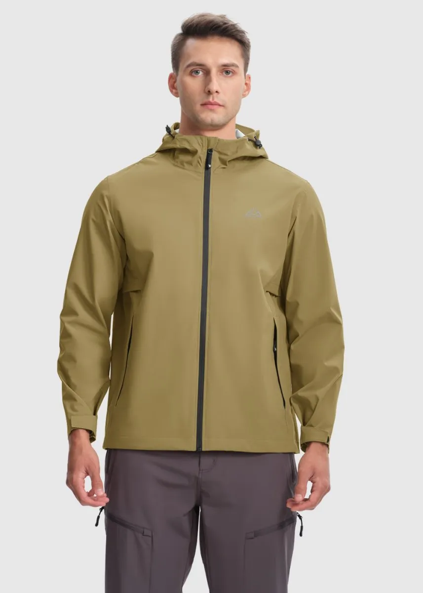 Men's Hood Cycling Bike Waterproof Raincoat