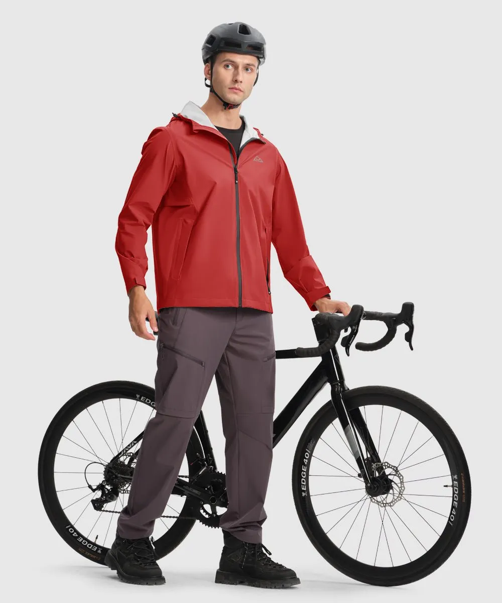 Men's Hood Cycling Bike Waterproof Raincoat