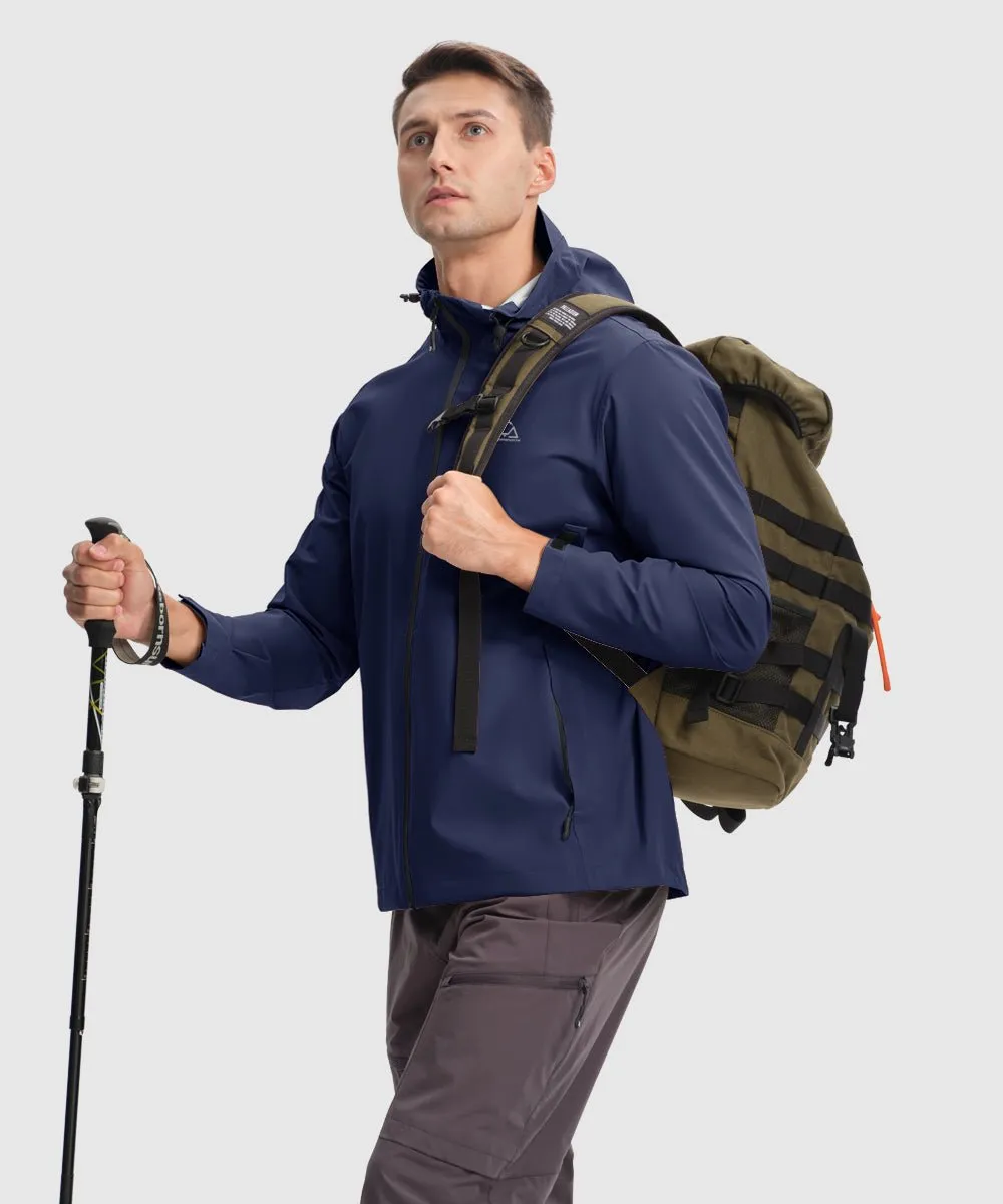Men's Hood Cycling Bike Waterproof Raincoat