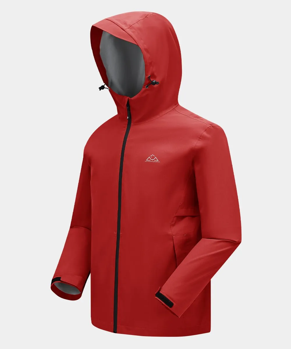 Men's Hood Cycling Bike Waterproof Raincoat