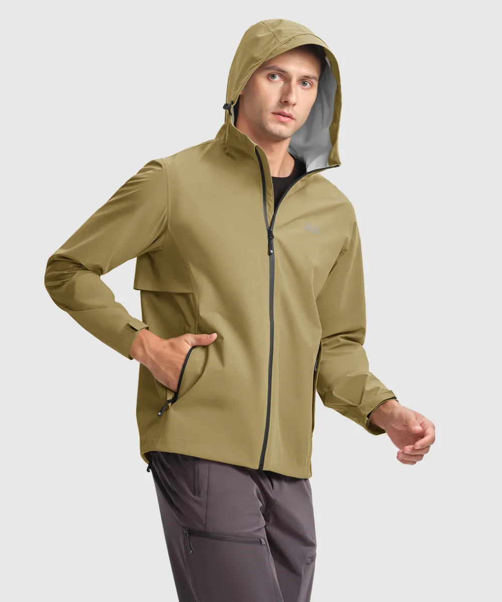 Men's Hood Cycling Bike Waterproof Raincoat