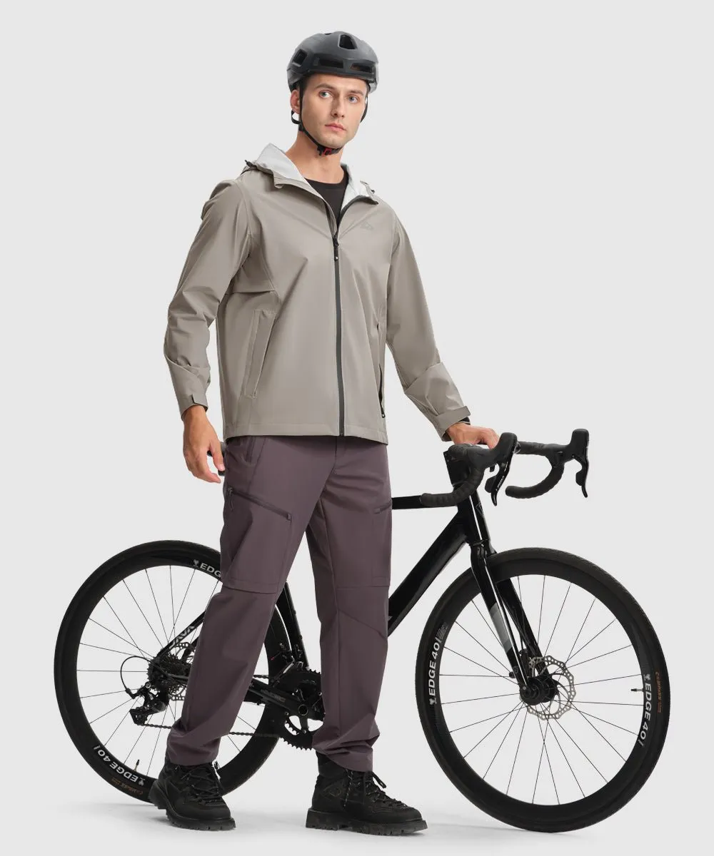 Men's Hood Cycling Bike Waterproof Raincoat