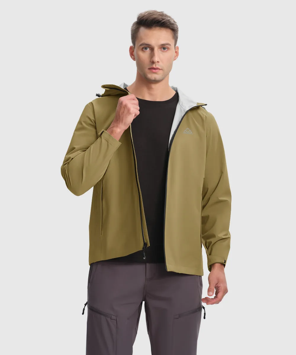 Men's Hood Cycling Bike Waterproof Raincoat