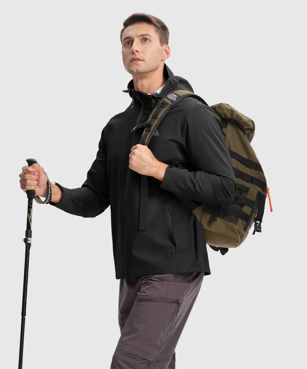 Men's Hood Cycling Bike Waterproof Raincoat