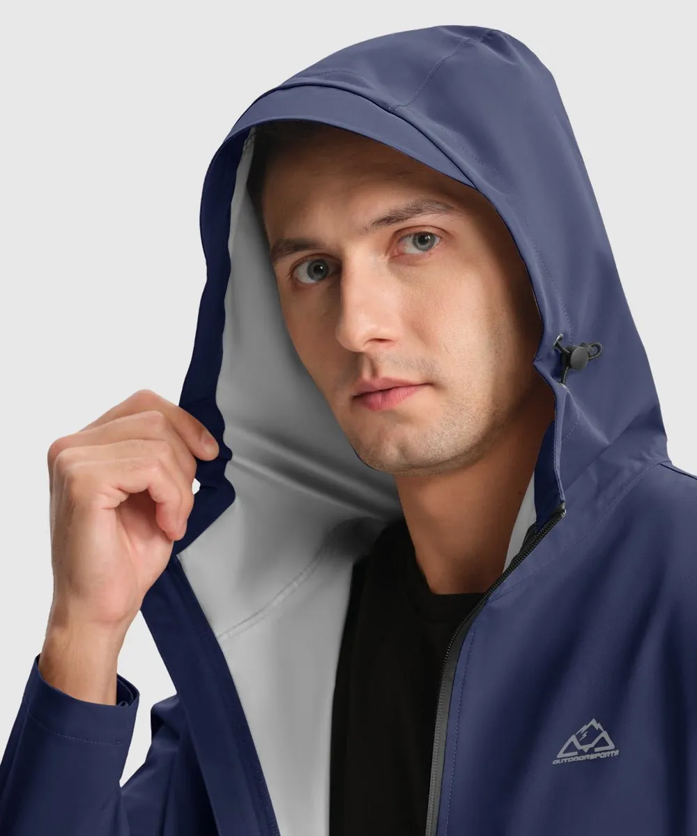 Men's Hood Cycling Bike Waterproof Raincoat