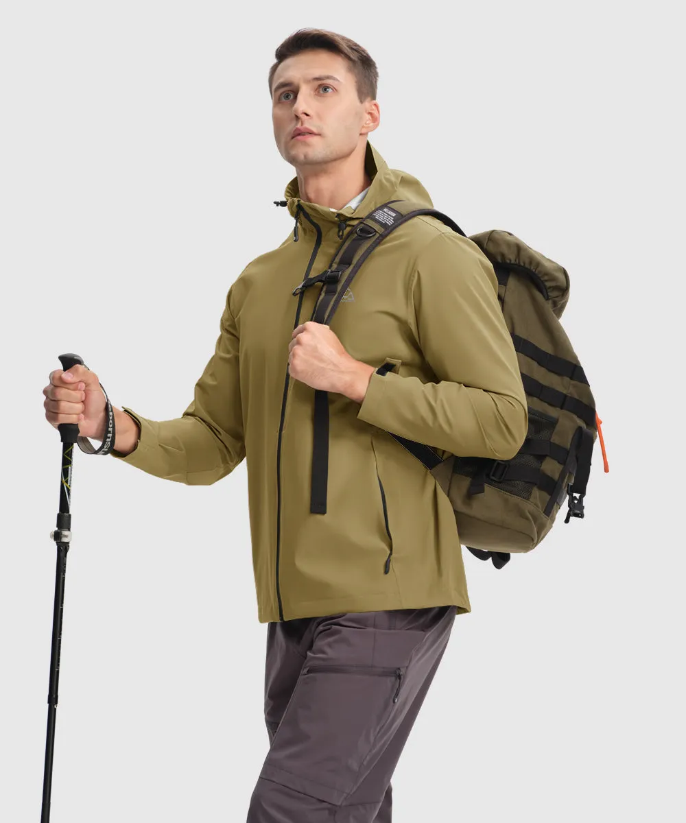 Men's Hood Cycling Bike Waterproof Raincoat