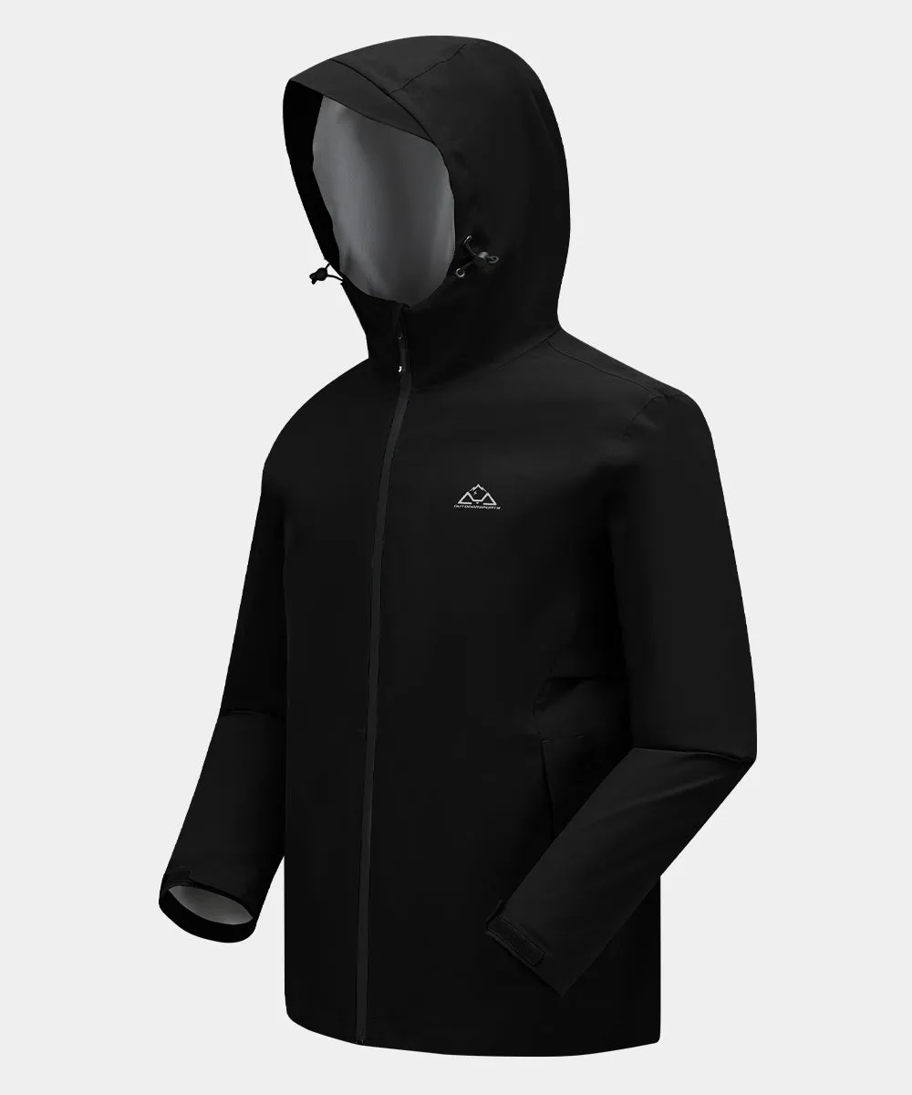 Men's Hood Cycling Bike Waterproof Raincoat
