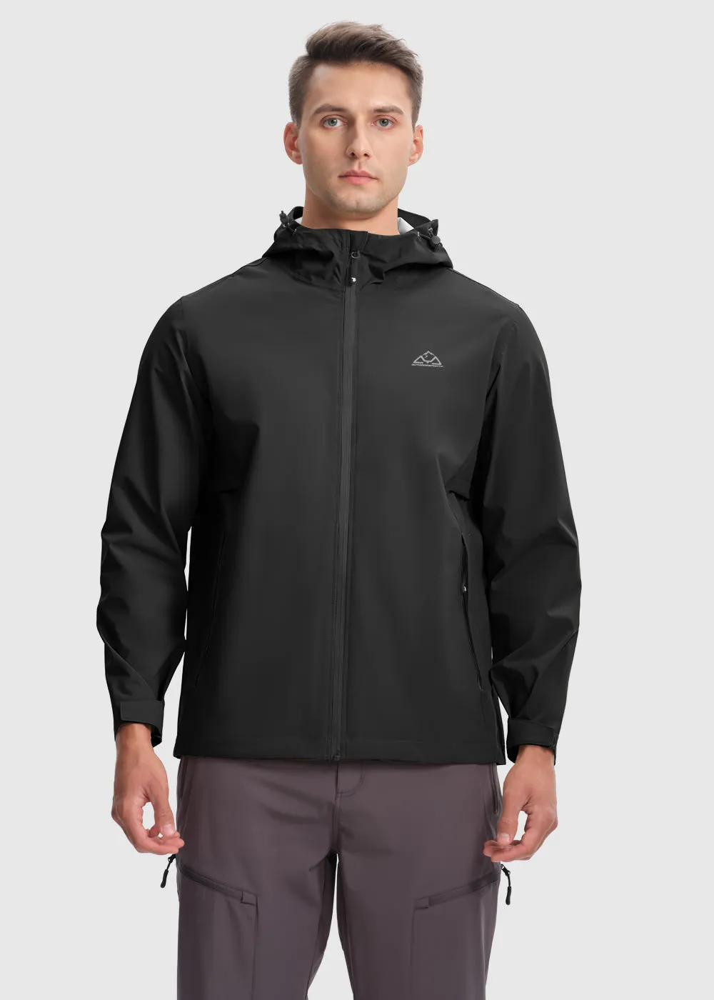 Men's Hood Cycling Bike Waterproof Raincoat