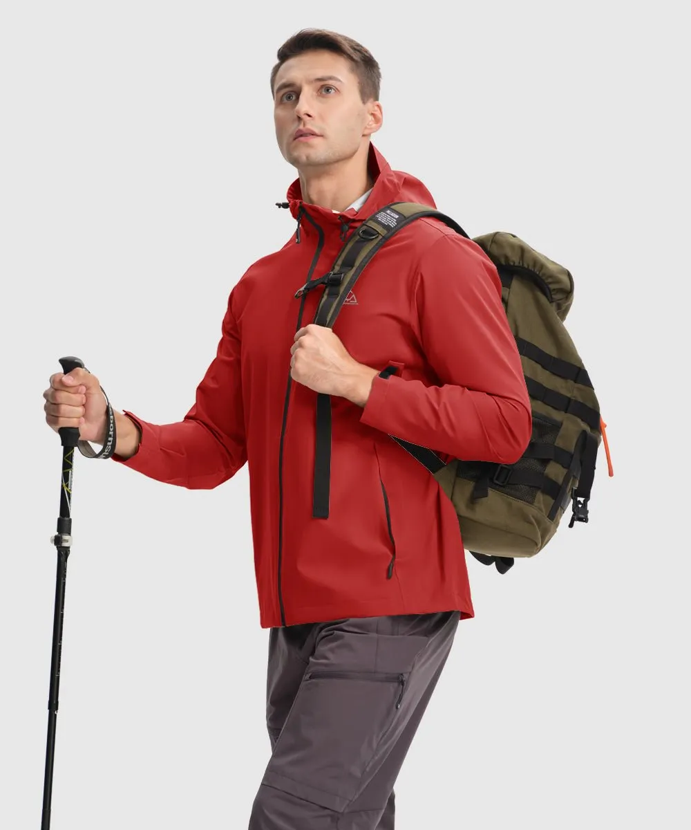 Men's Hood Cycling Bike Waterproof Raincoat