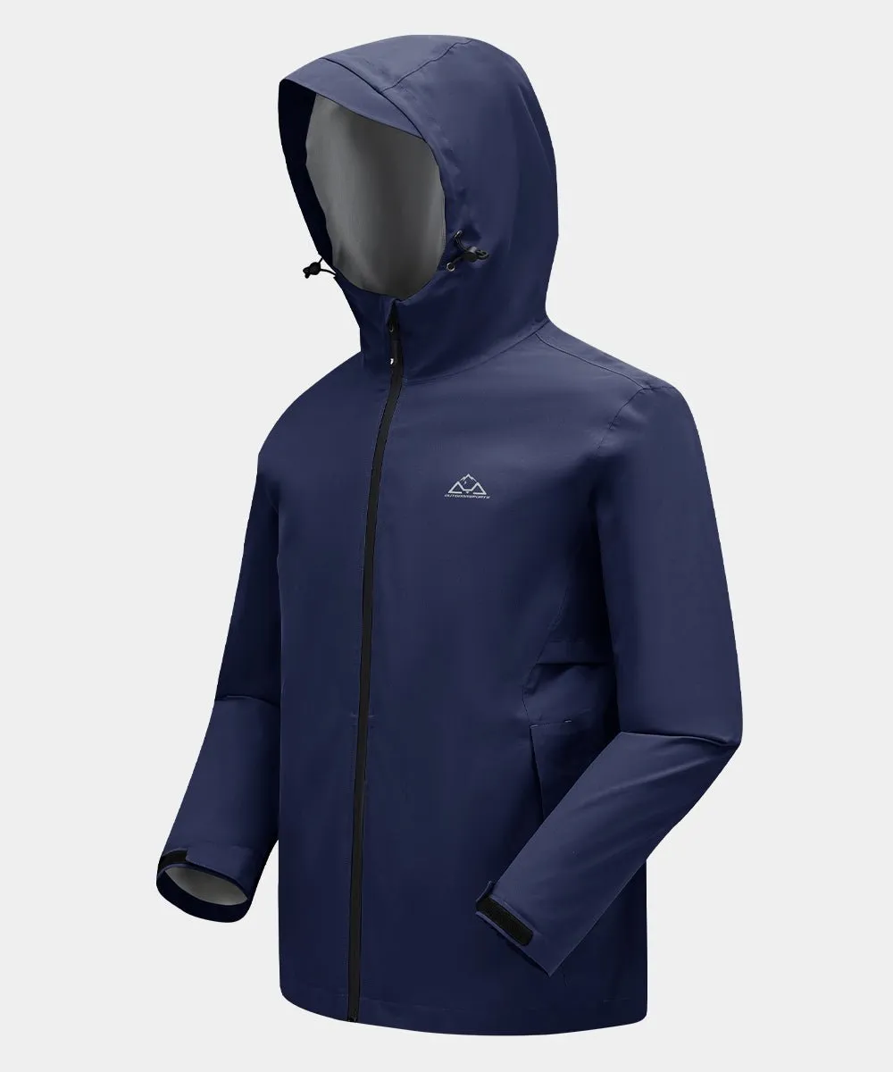 Men's Hood Cycling Bike Waterproof Raincoat