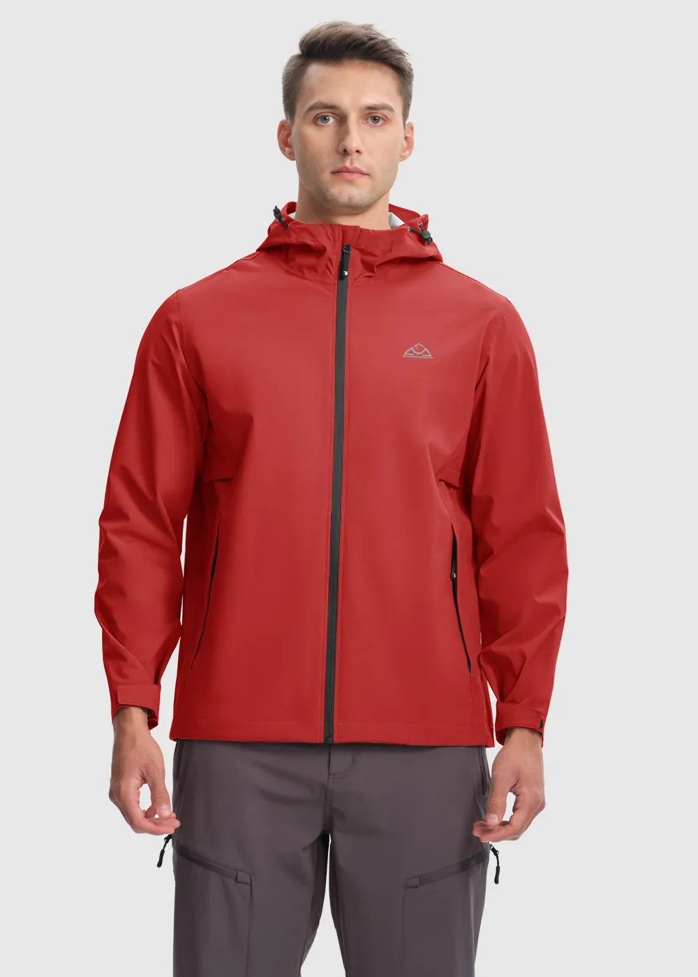 Men's Hood Cycling Bike Waterproof Raincoat
