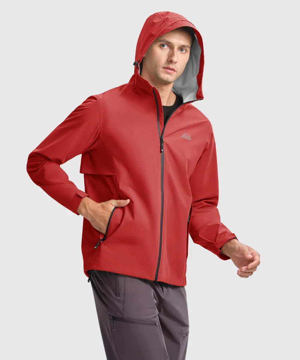 Men's Hood Cycling Bike Waterproof Raincoat