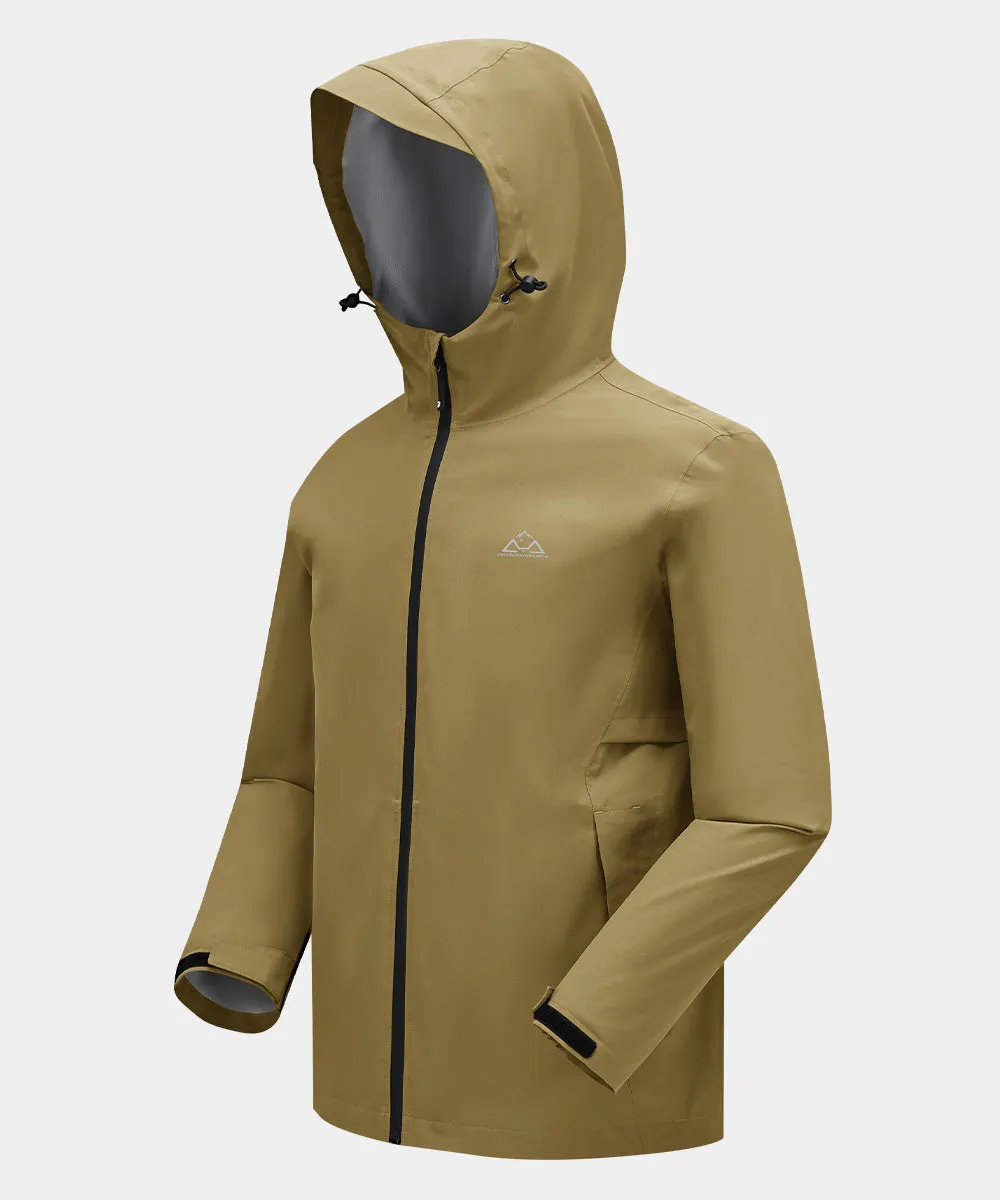 Men's Hood Cycling Bike Waterproof Raincoat