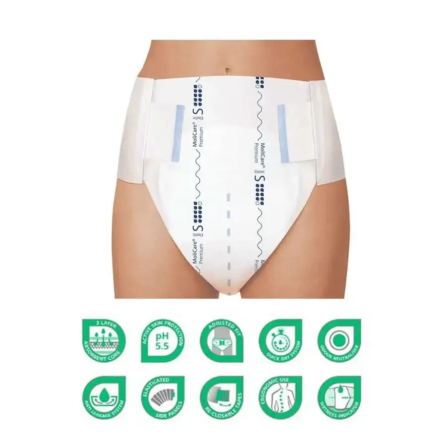MoliCare Premium Elastic 9D - Medium (Pack of 26)