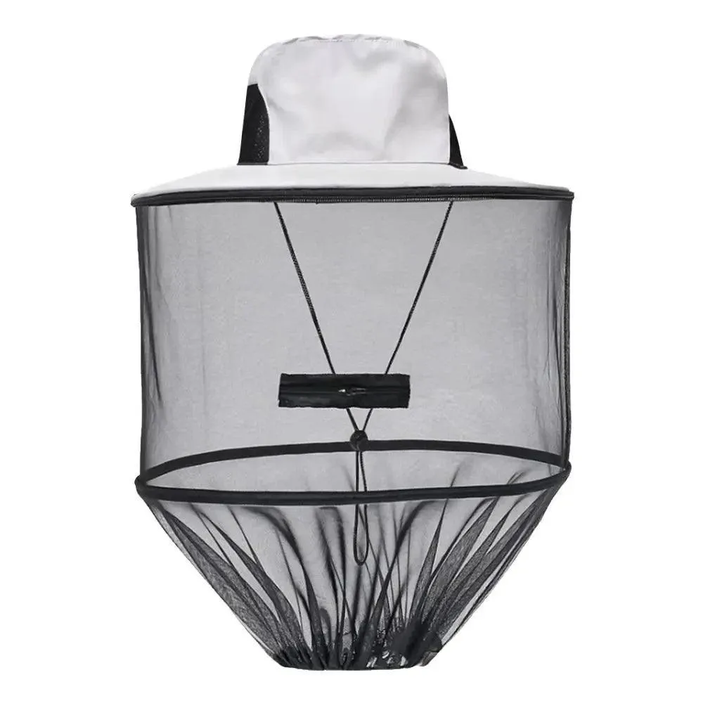 Mosquito Head Net Hat, Adjustable, Lightweight, Comfortable, Insect & Bee Protection, Sunshade, Ideal for Outdoor Fishing & Camping, Polyester