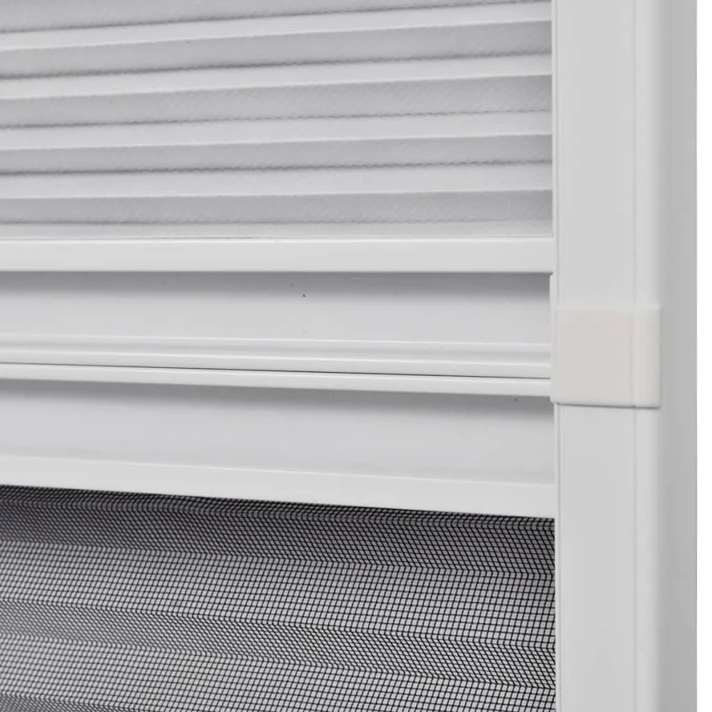 Plisse Insect Screen for Windows Aluminium 80x100 cm with Shade