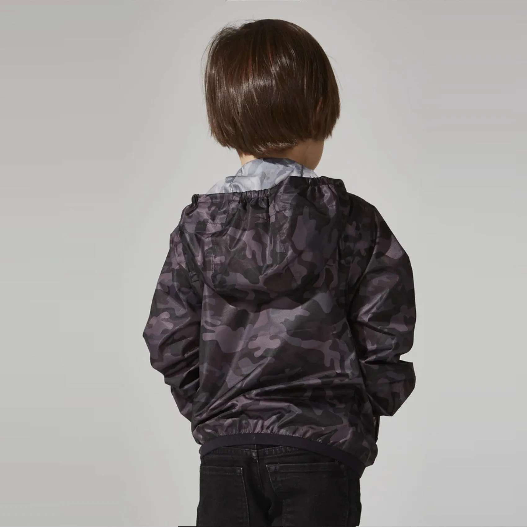 Sam Full Zip Packable Jacket (Black Camo)
