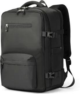 SHRRADOO Travel Laptops Backpack for Women Men, Casual Work Bag 17inch Backpack Airline Approved Backpack for Hiking Business (Black)