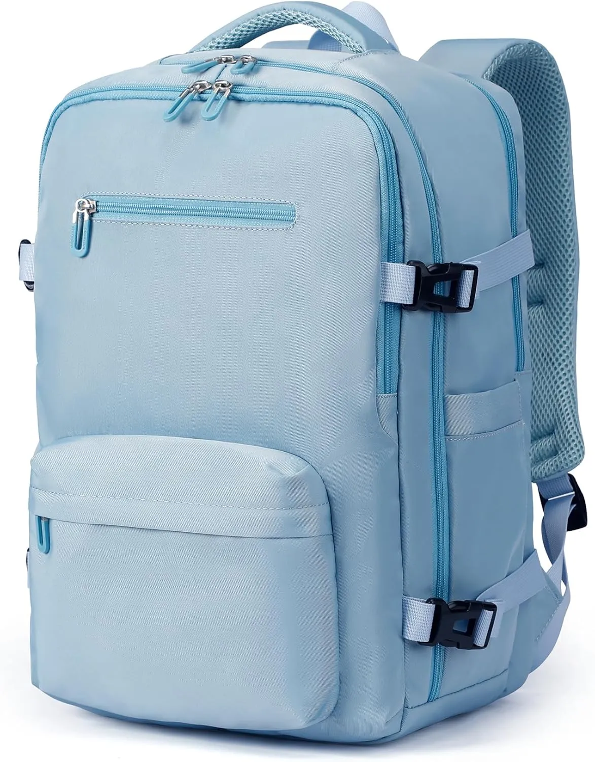 SHRRADOO Travel Laptops Backpack for Women Men, Casual Work Bag 17inch Backpack Airline Approved Backpack for Hiking Business (Light Blue)