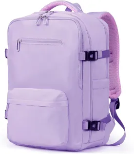 SHRRADOO Travel Laptops Backpack for Women Men, Casual Work Bag 17inch Backpack Airline Approved Backpack for Hiking Business (Light Purple)