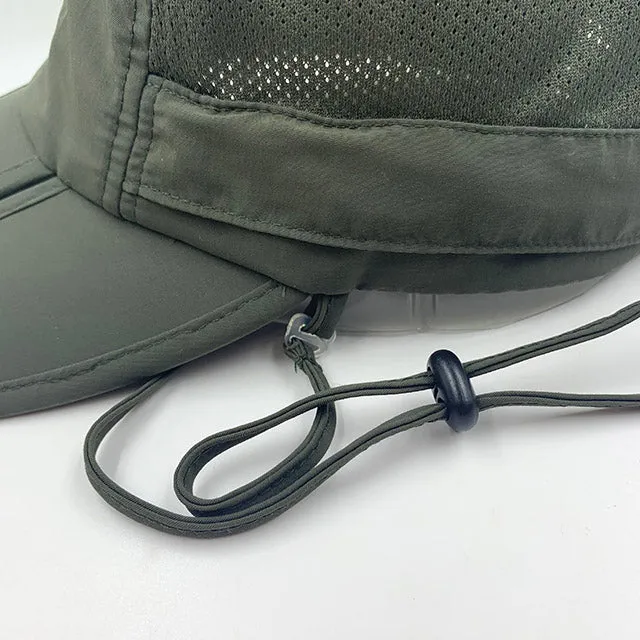 SOBEYO Outdoor Snap Hats Boonie Brim Ear Neck Cover Sun Cap