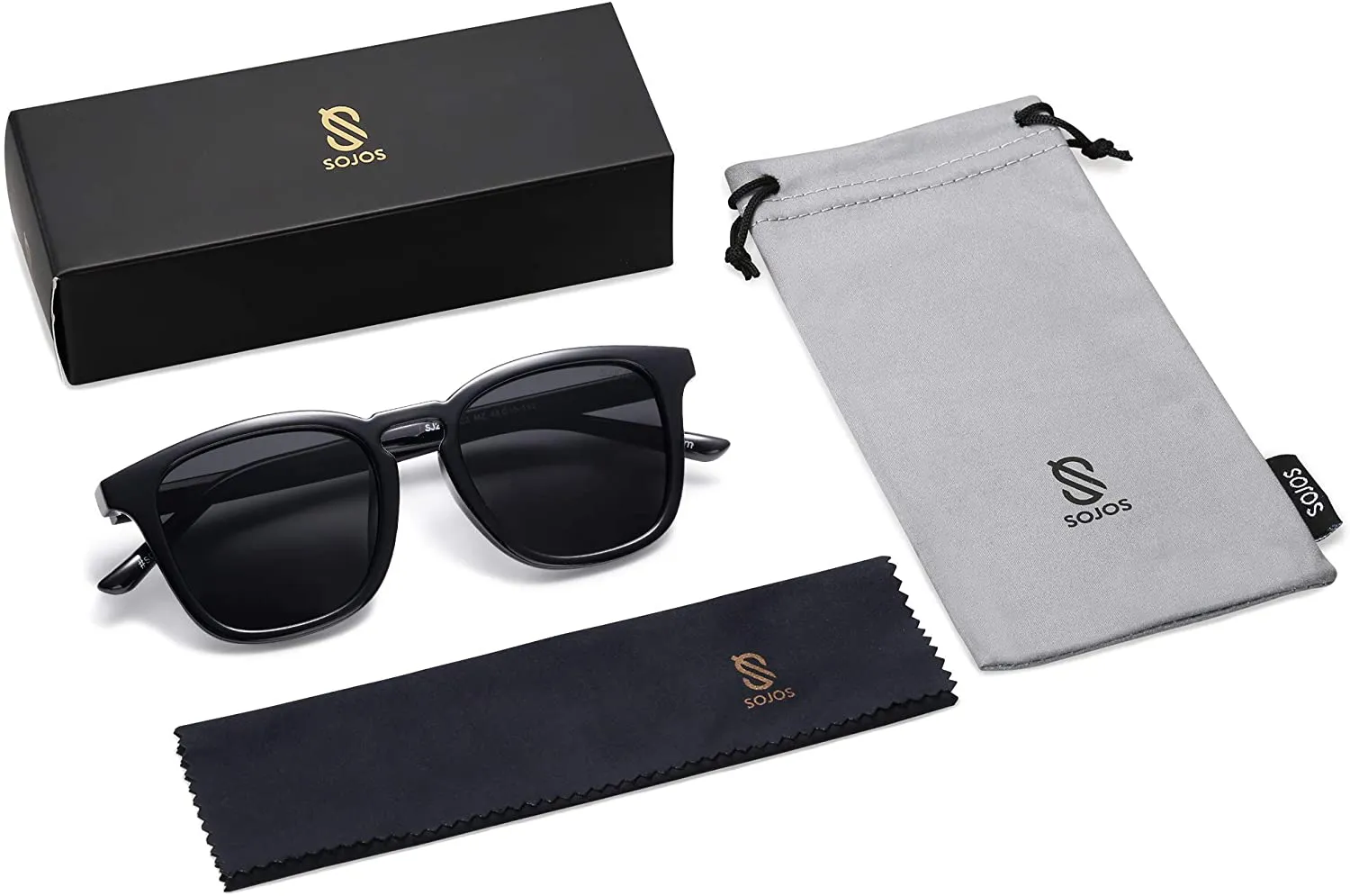 SOJOS Polarized Sunglasses for Women Men Classic Vintage Style Shades SJ2155
