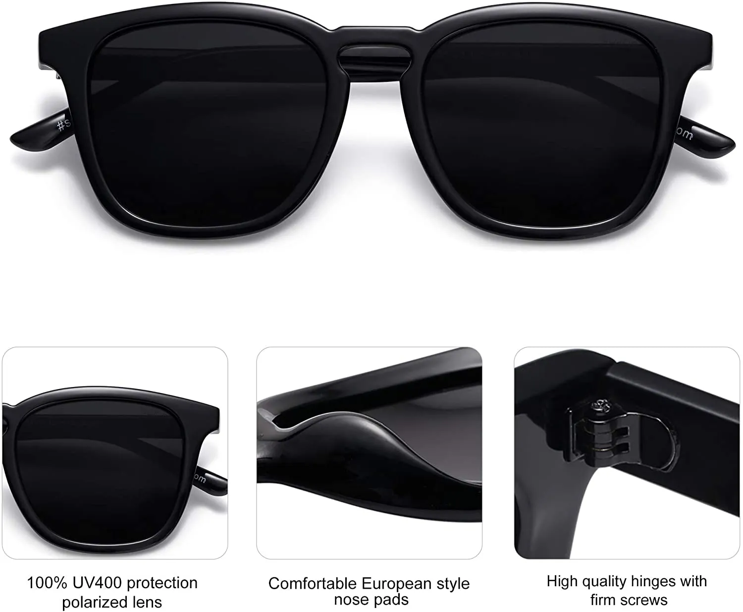 SOJOS Polarized Sunglasses for Women Men Classic Vintage Style Shades SJ2155